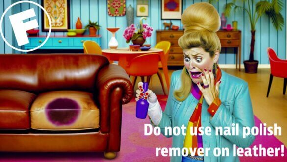 Nail Polish Remover on Leather